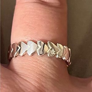Kendra Scott sterling silver size 8 heart ring band